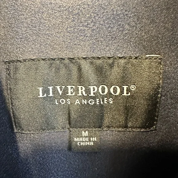 Liverpool Navy Blue Moto Jacket - Picture 3 of 3